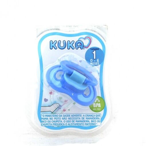 Chupeta Kuka Soft Comfort 0 a 6 meses Azul com 1 unidade