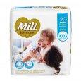 Fralda Mili Love & Care Jumbo XXG 20 unidades