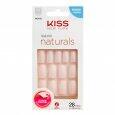 Unha Postiça Kiss NY Naturals Quadrada Média 28 unidades REF02BR