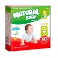 Fralda Natural Baby Premium Hiper+ XG 70 unidades