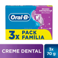 Creme Dental Oral B Escudo Antiaçúcar 70g 3 unidades