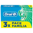 Creme Dental Oral B Extra Fresh 70g 3 unidades